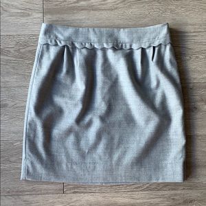 J crew grey wool skirt